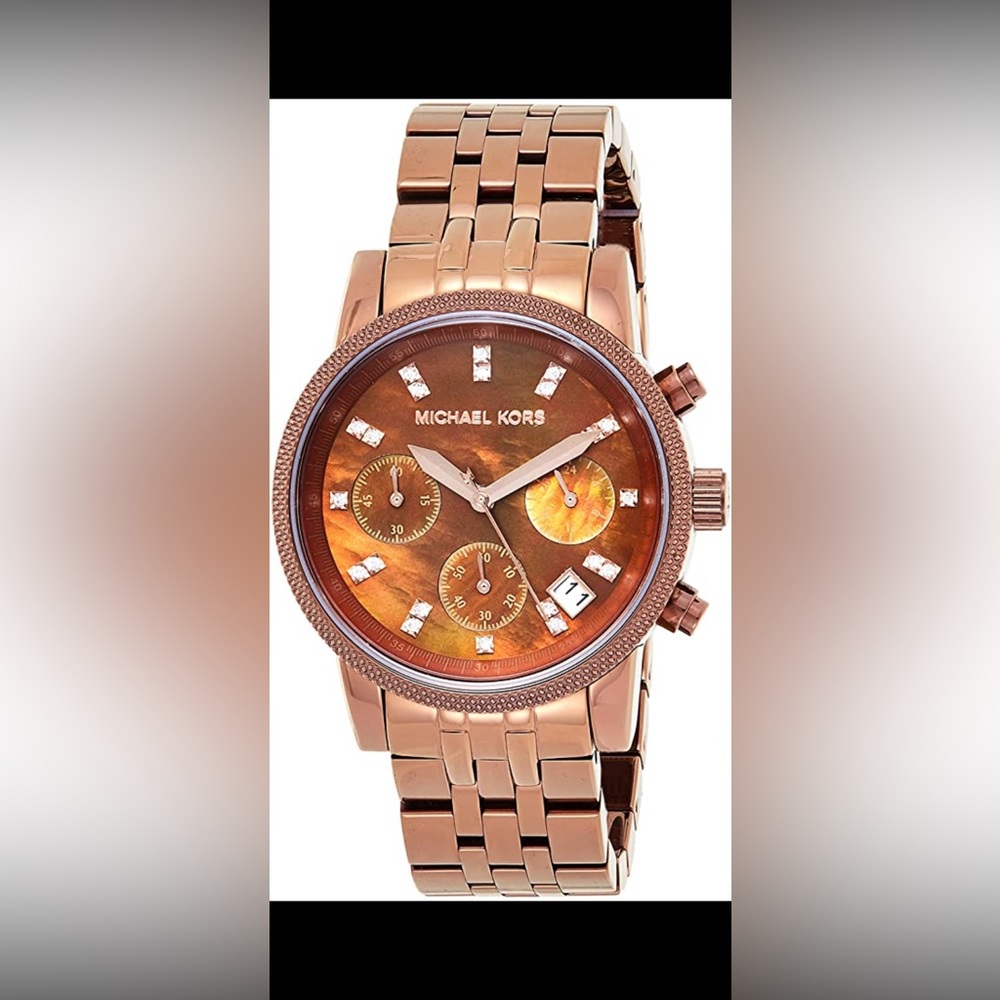 Michael Kors Ritz Chronograph Brown Ladies Watch MK5547 - like new